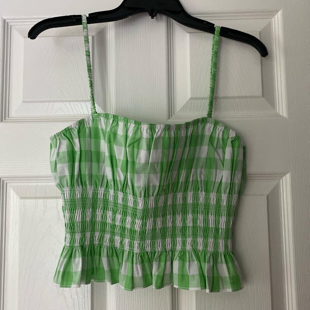 Urban Outfitters green gingham tank